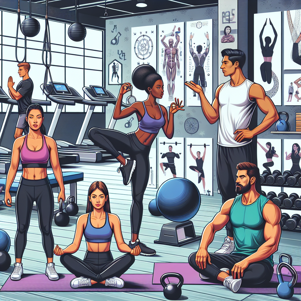 Personal trainers in gym