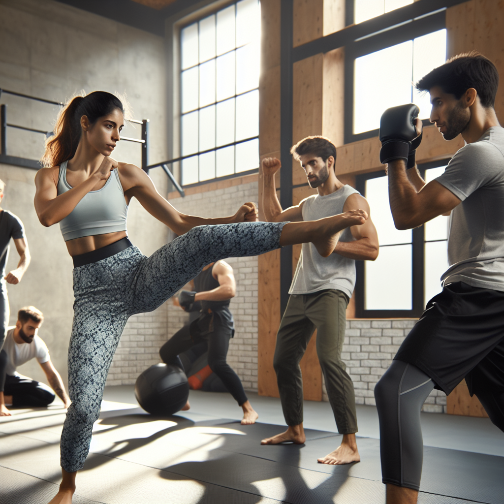 Martial arts training session